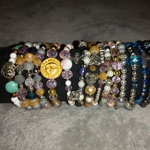 Elegant Multi-Color Beaded Bracelet Set